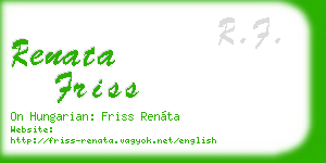 renata friss business card